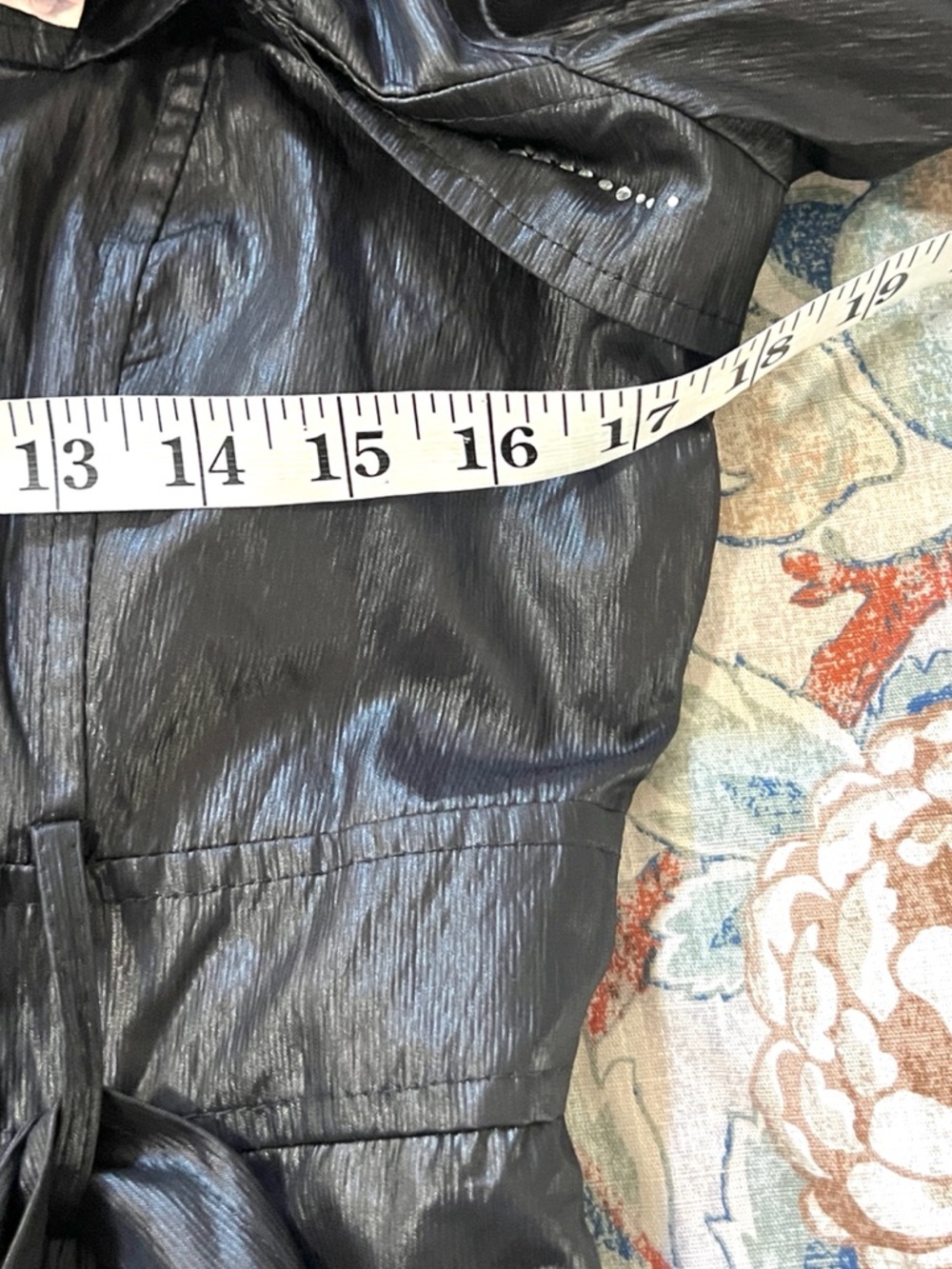 Black Belted Trench Coat Lined Collar Coat Dress Zip Button State Jacket Size S - Picture 8 of 10